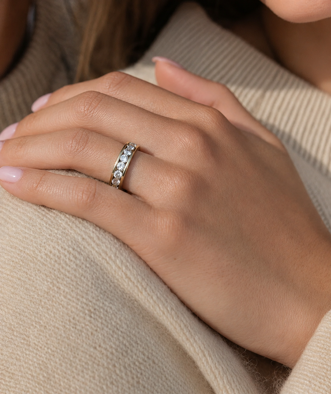18ct Gold Diamond Half Eternity Ring
