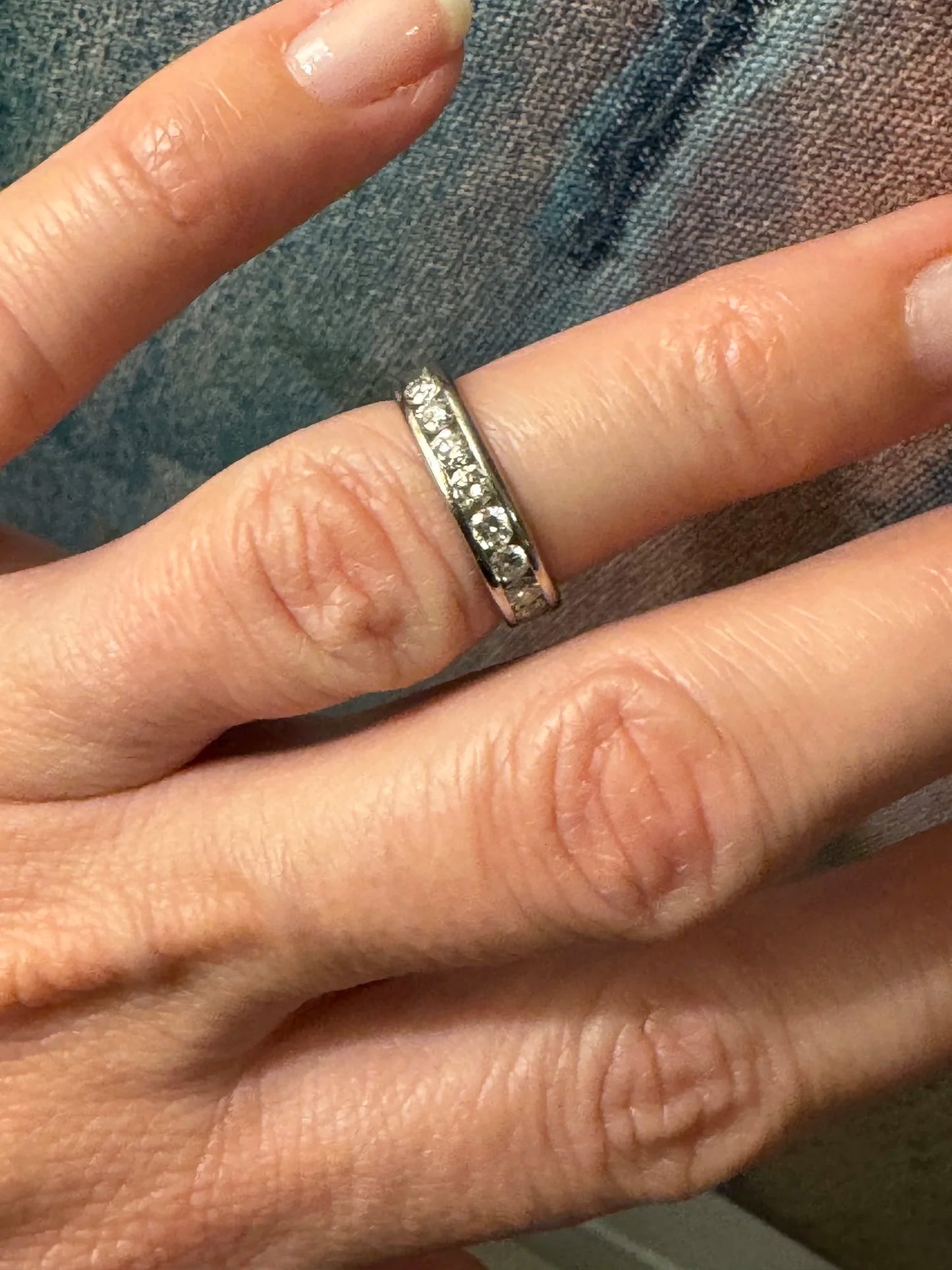Platinum Diamond Half Eternity Ring (0.9ct)