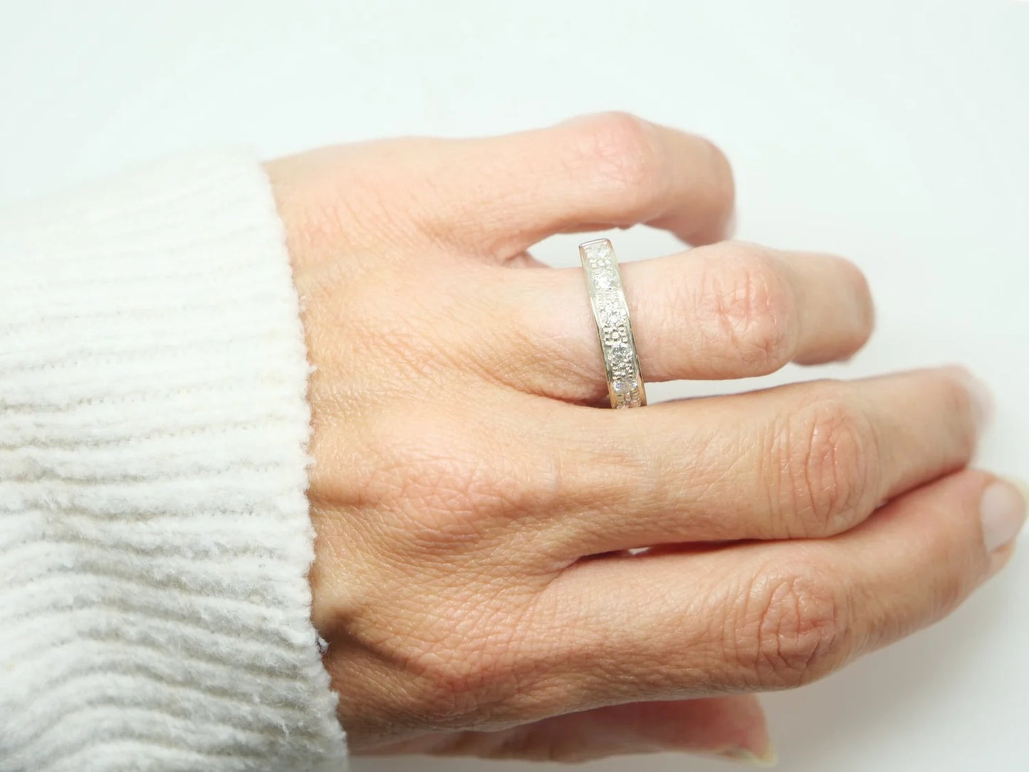 1950's Diamond Half Eternity Ring in 18ct Gold