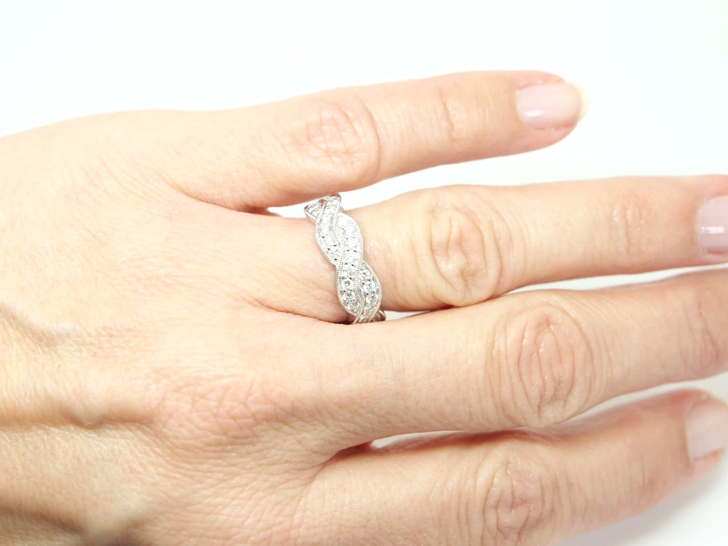 Diamond Band Ring in Platinum