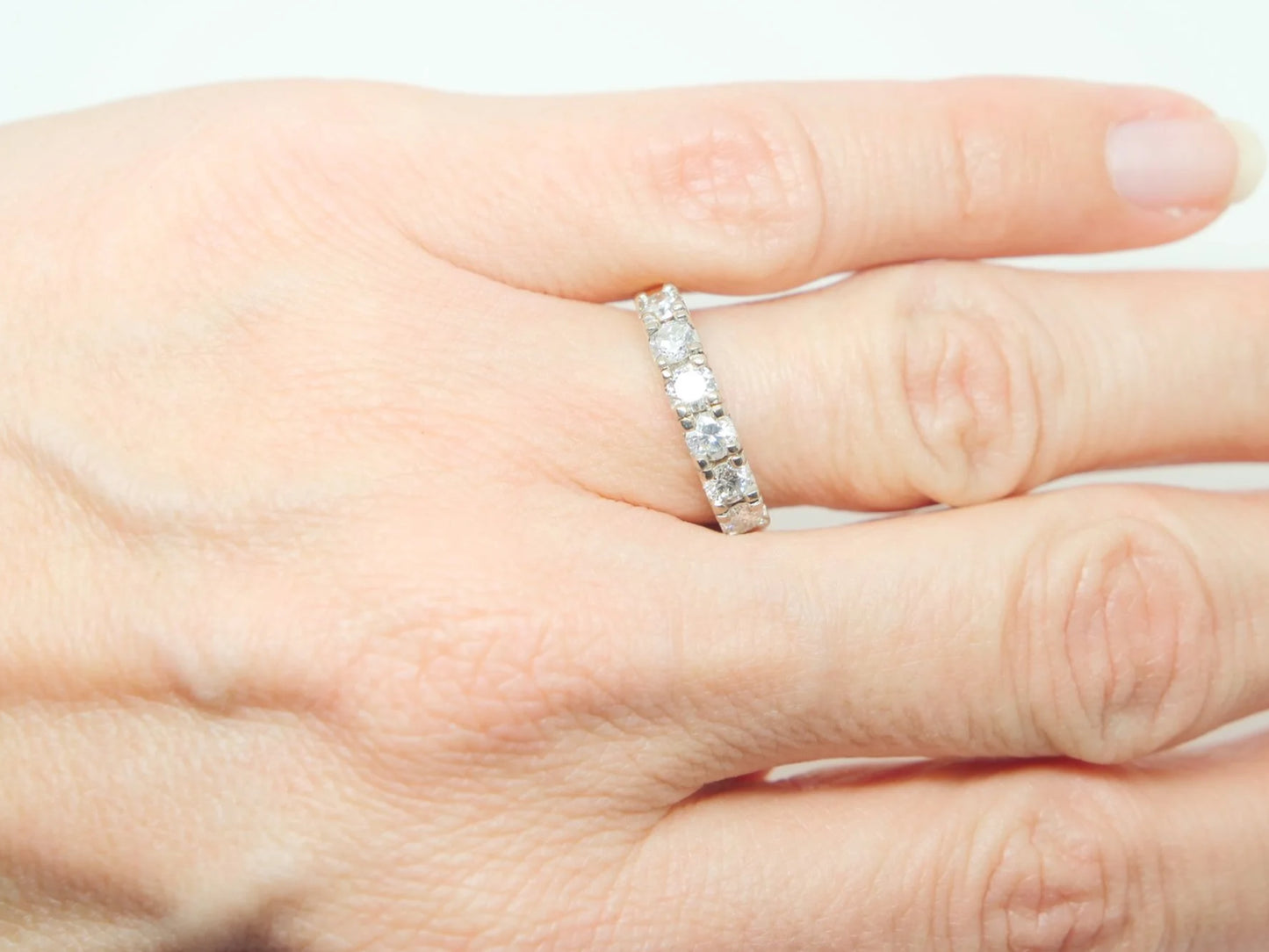 1ct Diamond Half Eternity Ring