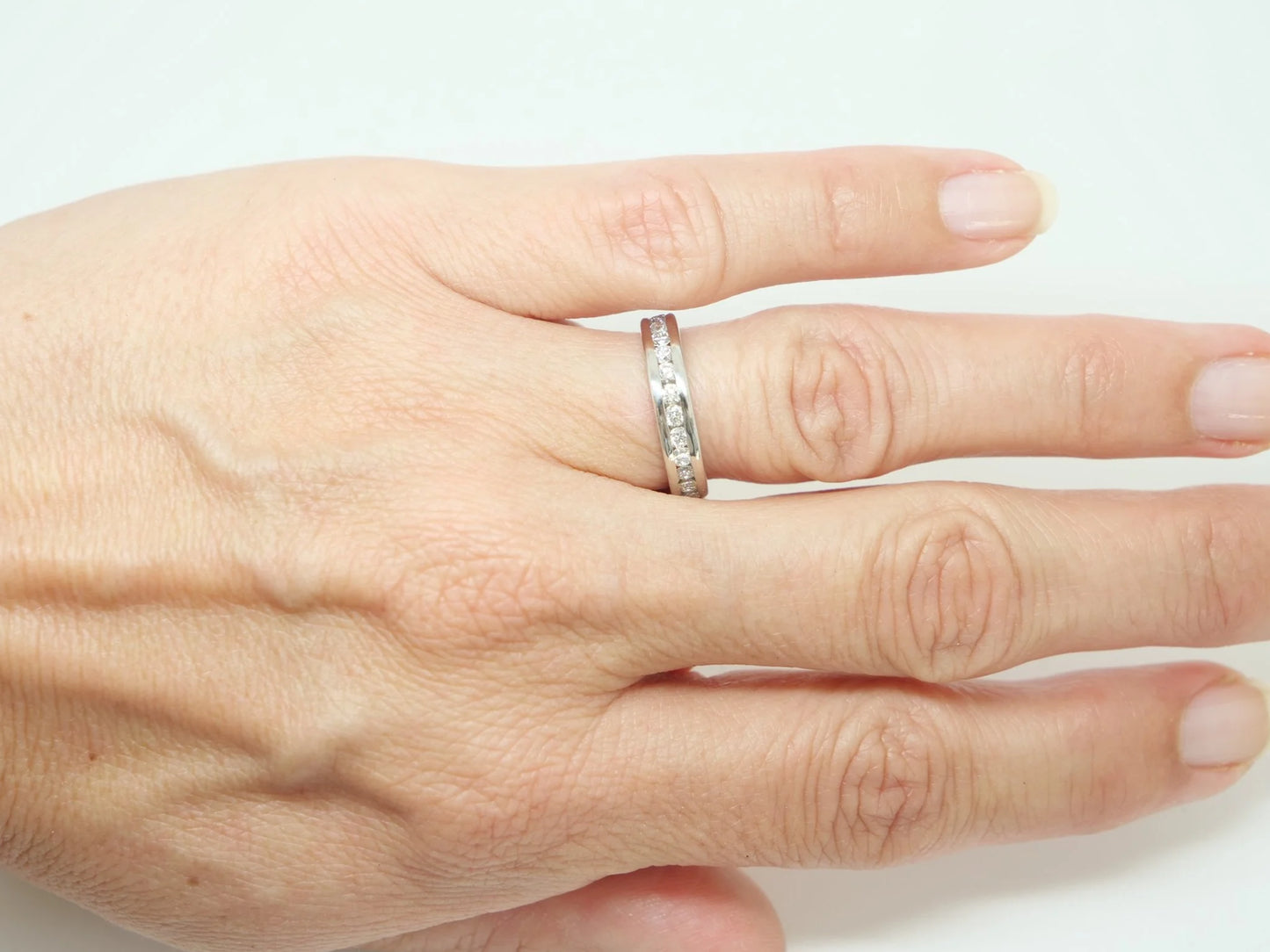 Platinum Diamond Half Eternity Ring