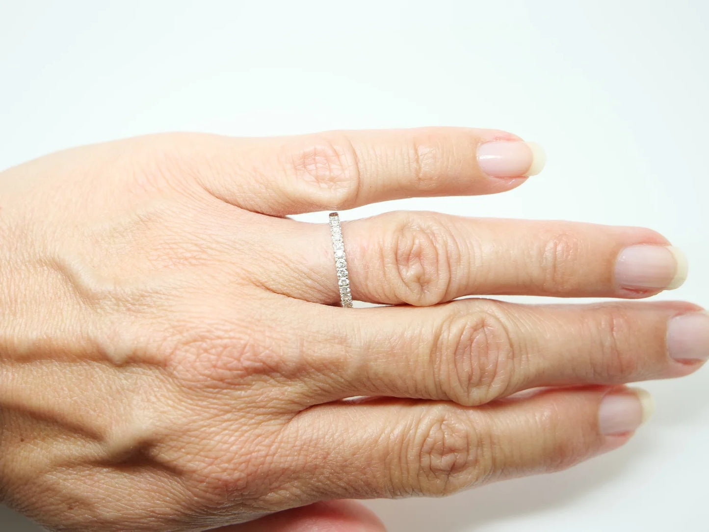 Platinum Diamond Half Eternity Ring