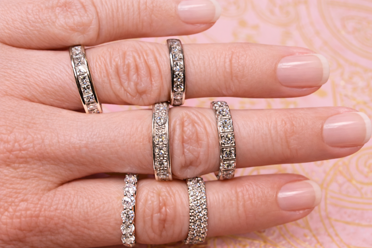 Vintage Diamond Full Eternity Rings
