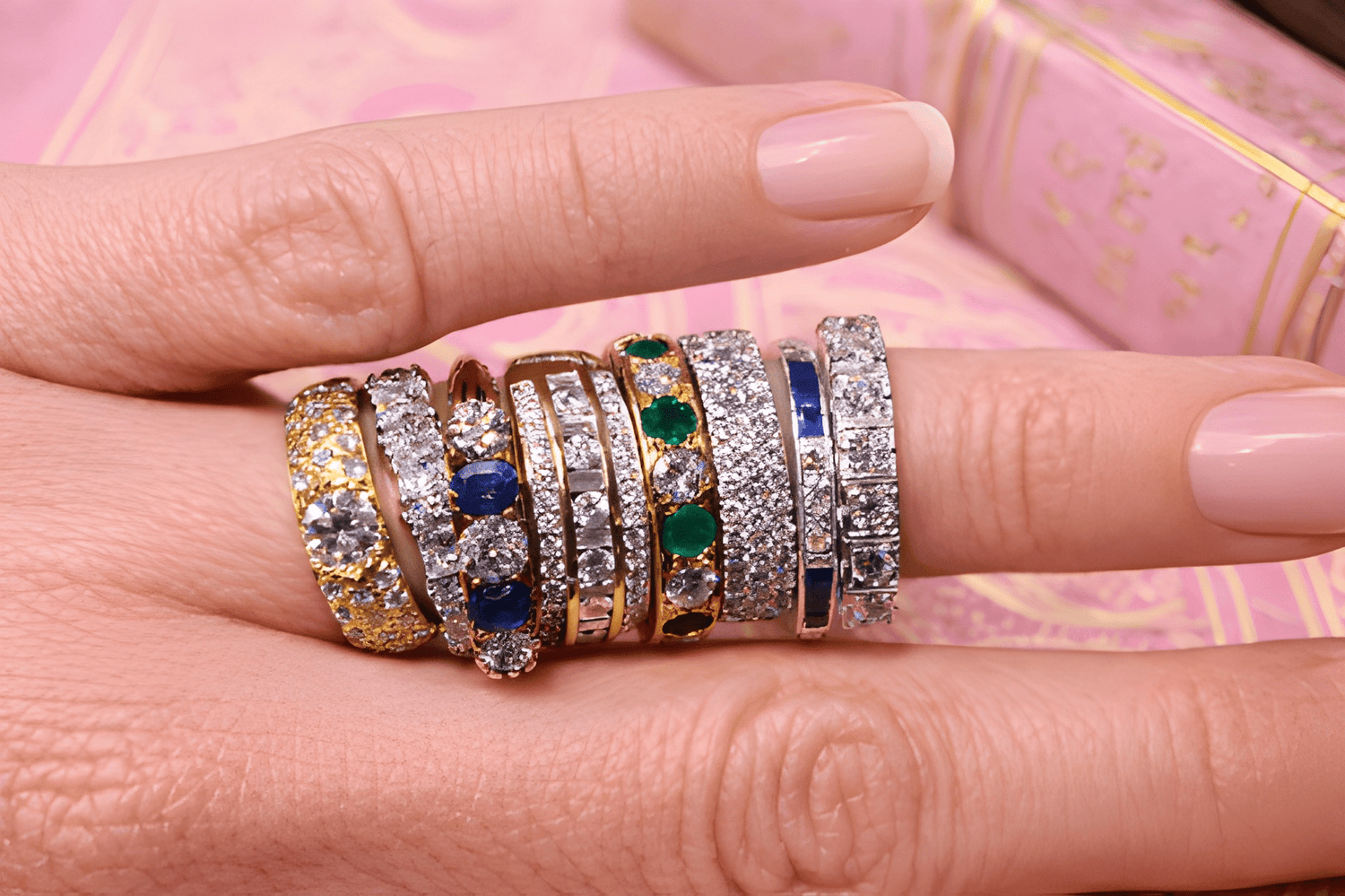 Coloured Gemstone Eternity Rings