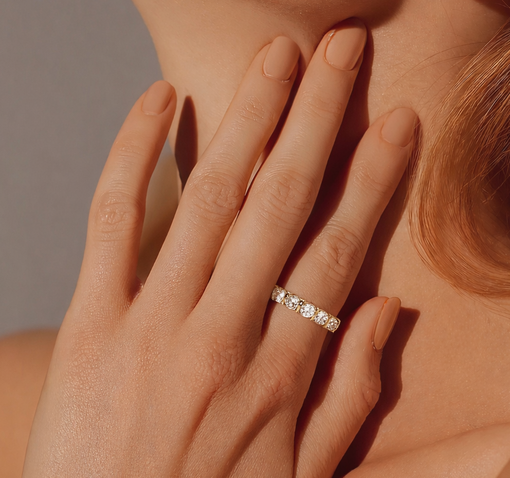 18ct Gold Diamond Half Eternity Ring