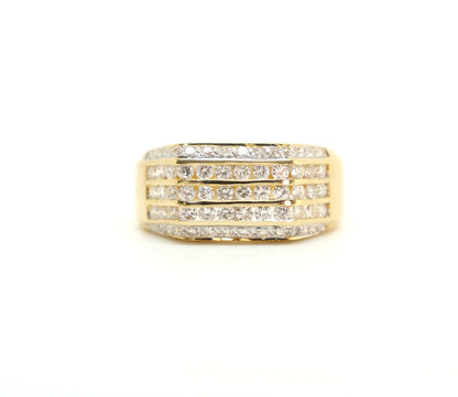 Vintage Diamond Multi Row Ring