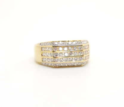 Vintage Diamond Multi Row Ring