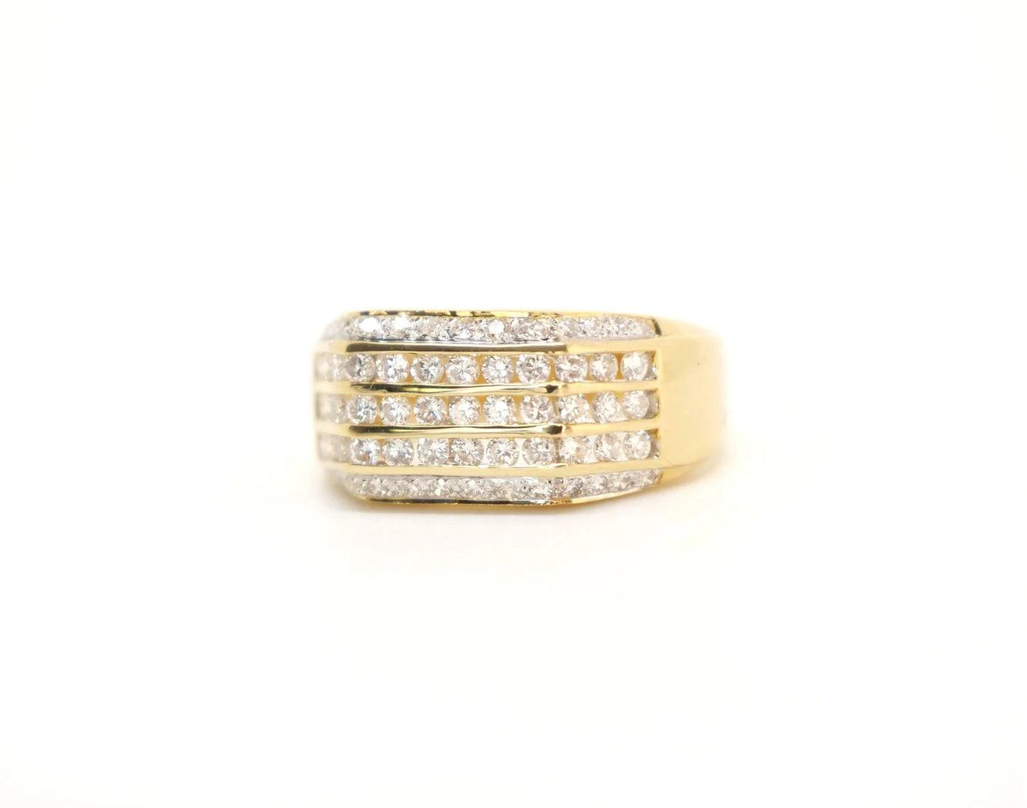 Vintage Diamond Multi Row Ring