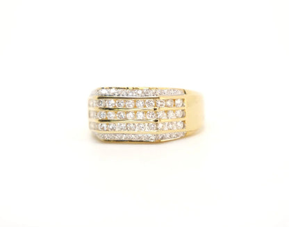 Vintage Diamond Multi Row Ring