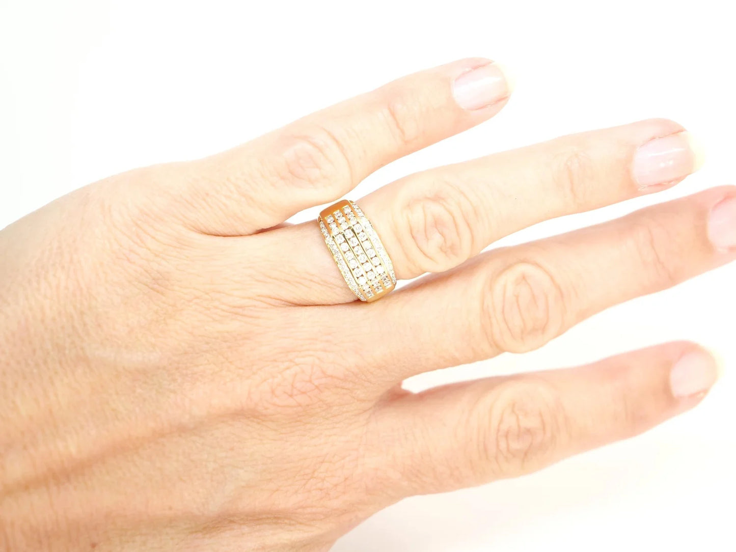 Vintage Diamond Multi Row Ring