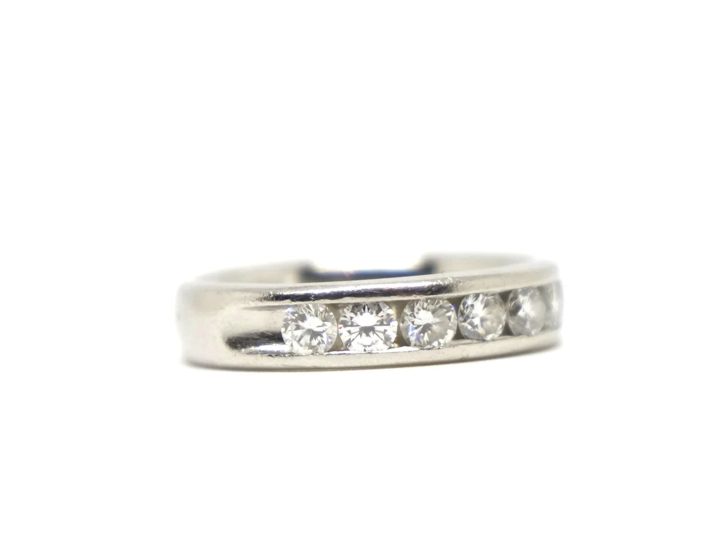 Platinum Diamond Half Eternity Ring (0.9ct)