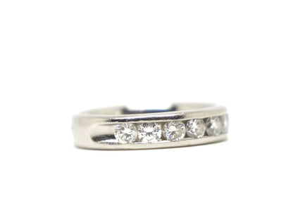 Platinum Diamond Half Eternity Ring (0.9ct)