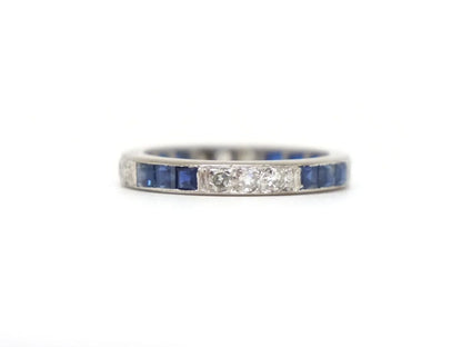 Art Deco Sapphire & Diamond Full Eternity Ring