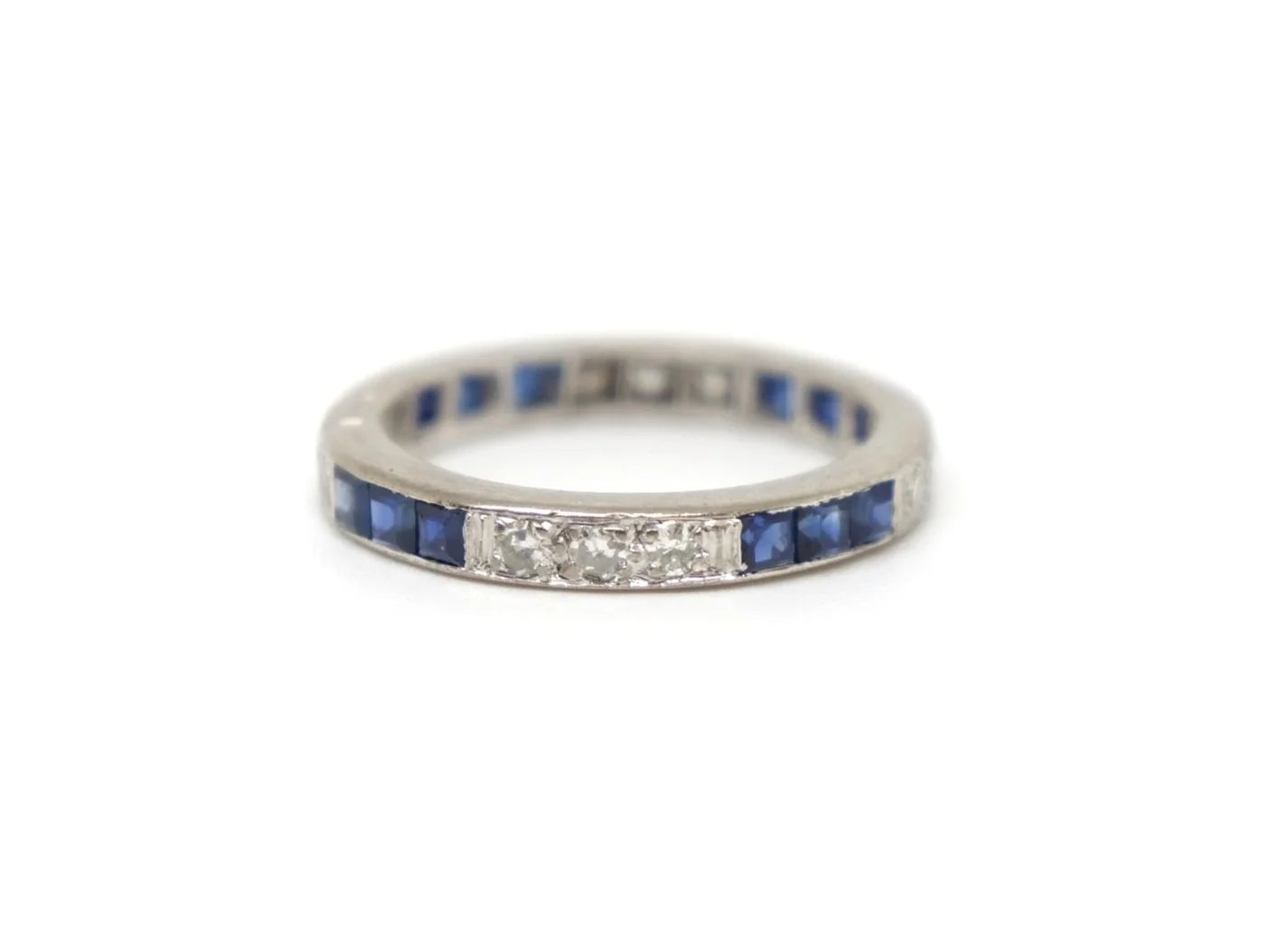 Art Deco Sapphire & Diamond Full Eternity Ring