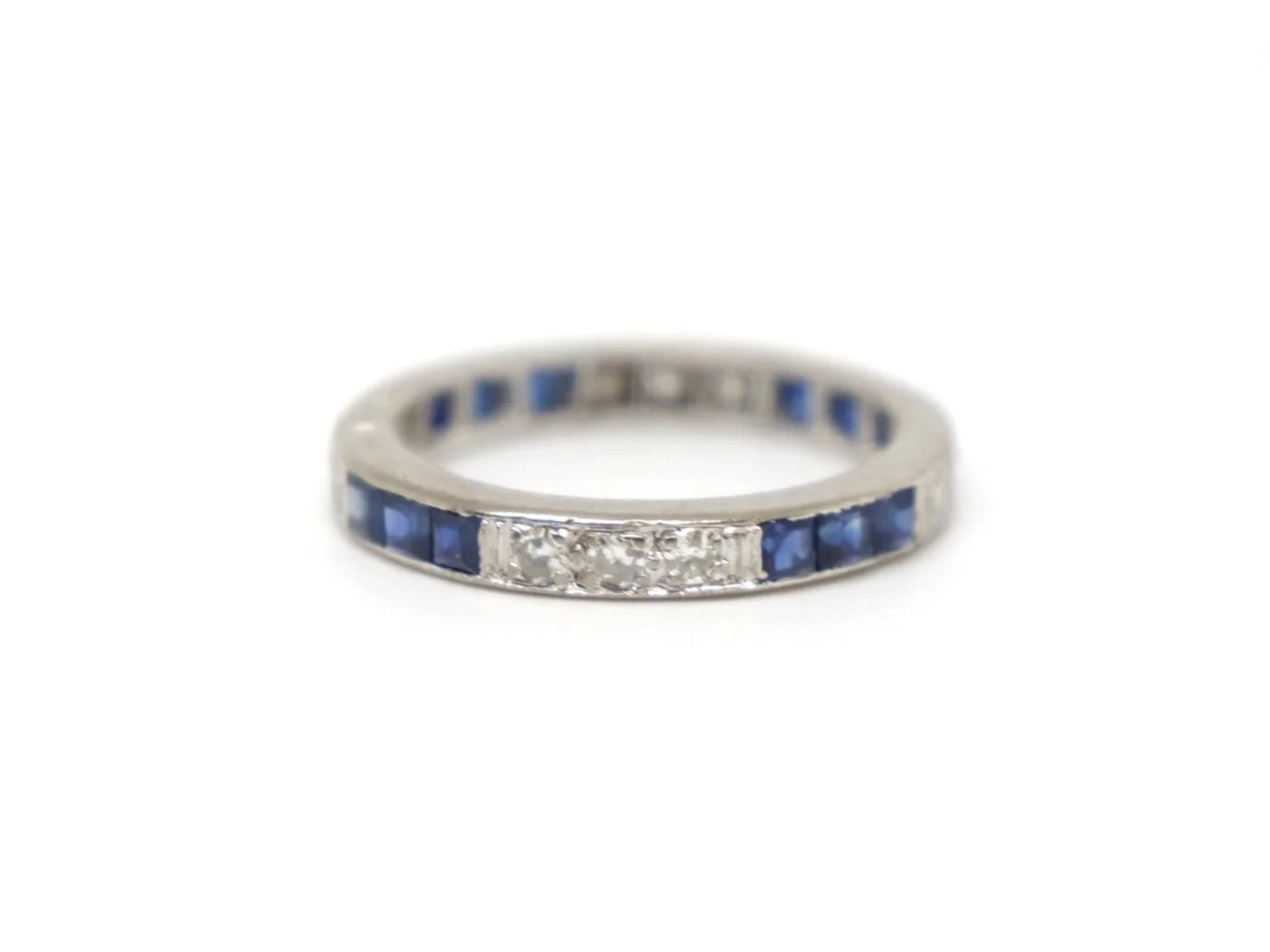 Art Deco Sapphire & Diamond Full Eternity Ring