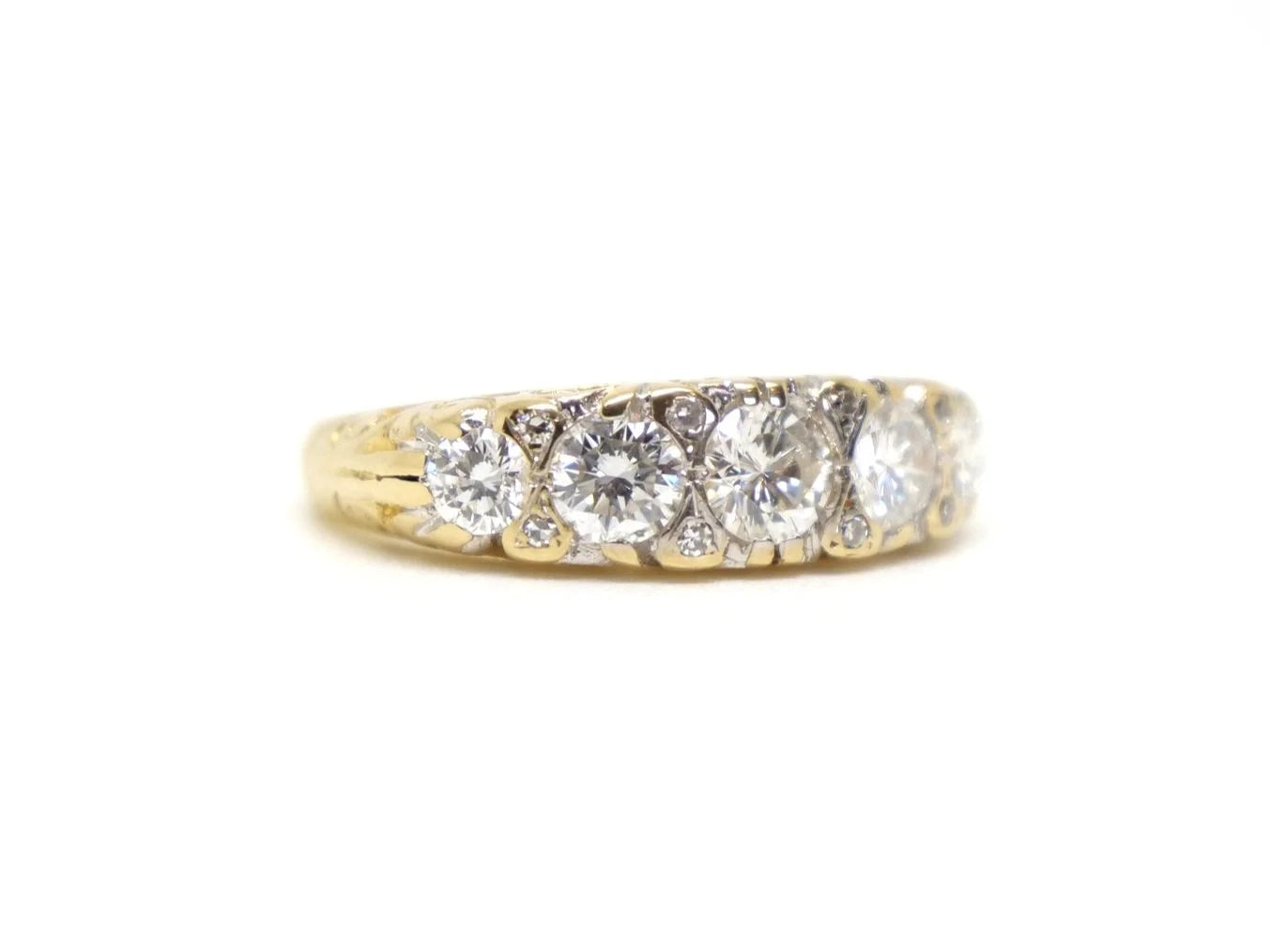 Vintage Diamond Five Stone Ring in 18ct Gold