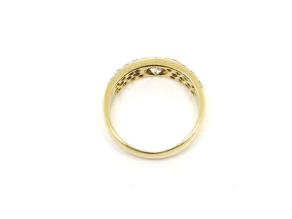 Vintage Diamond Ring with Inset Diamond Shoulders