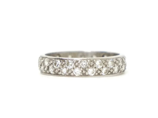 Platinum Wide Band Diamond Full Eternity Ring