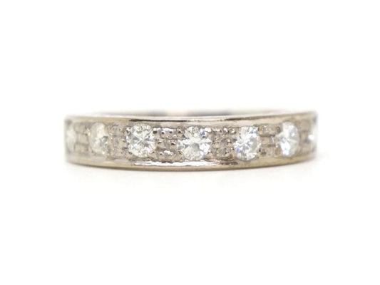 1950's Diamond Half Eternity Ring in 18ct Gold