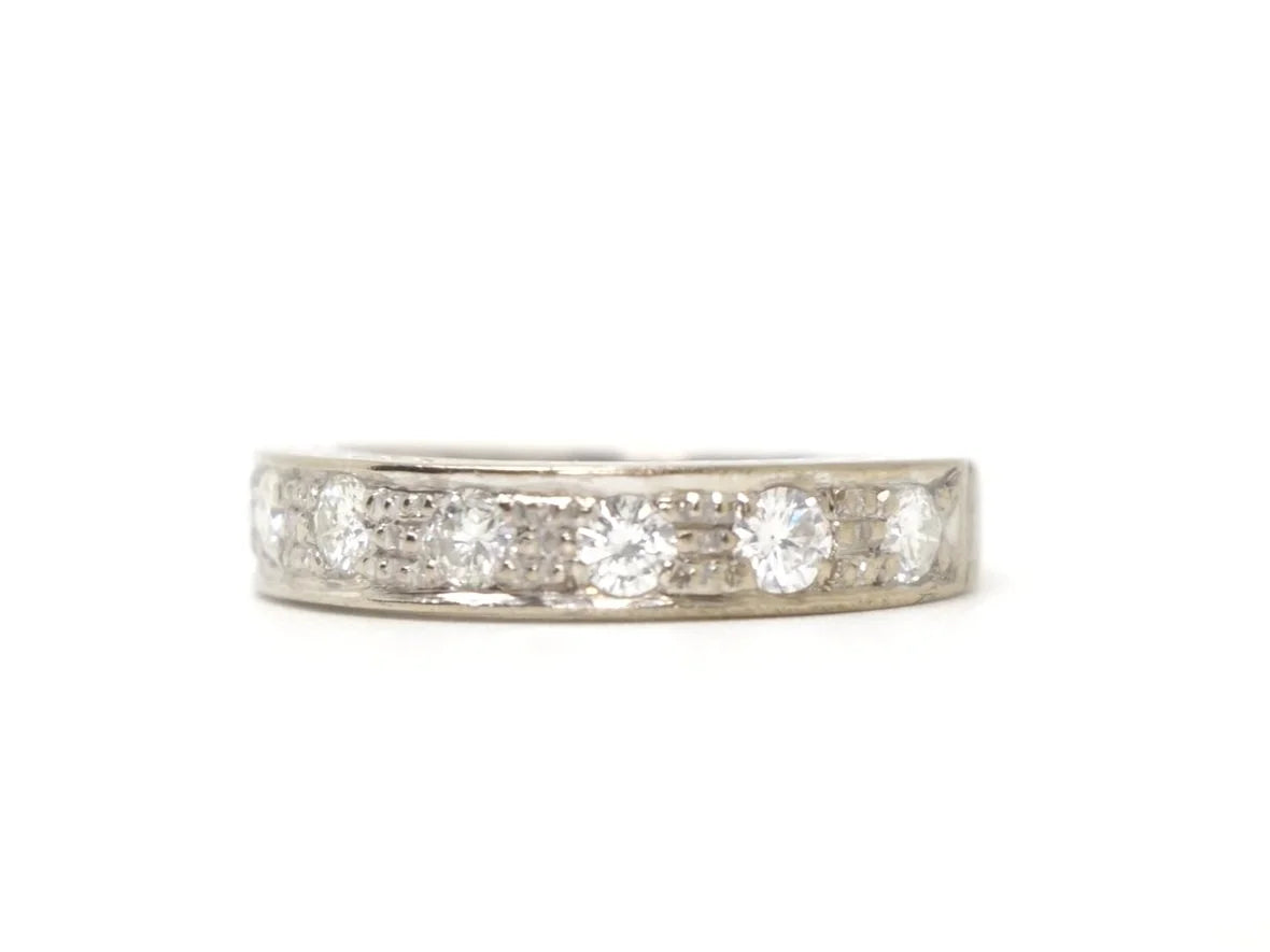 1950's Diamond Half Eternity Ring in 18ct Gold