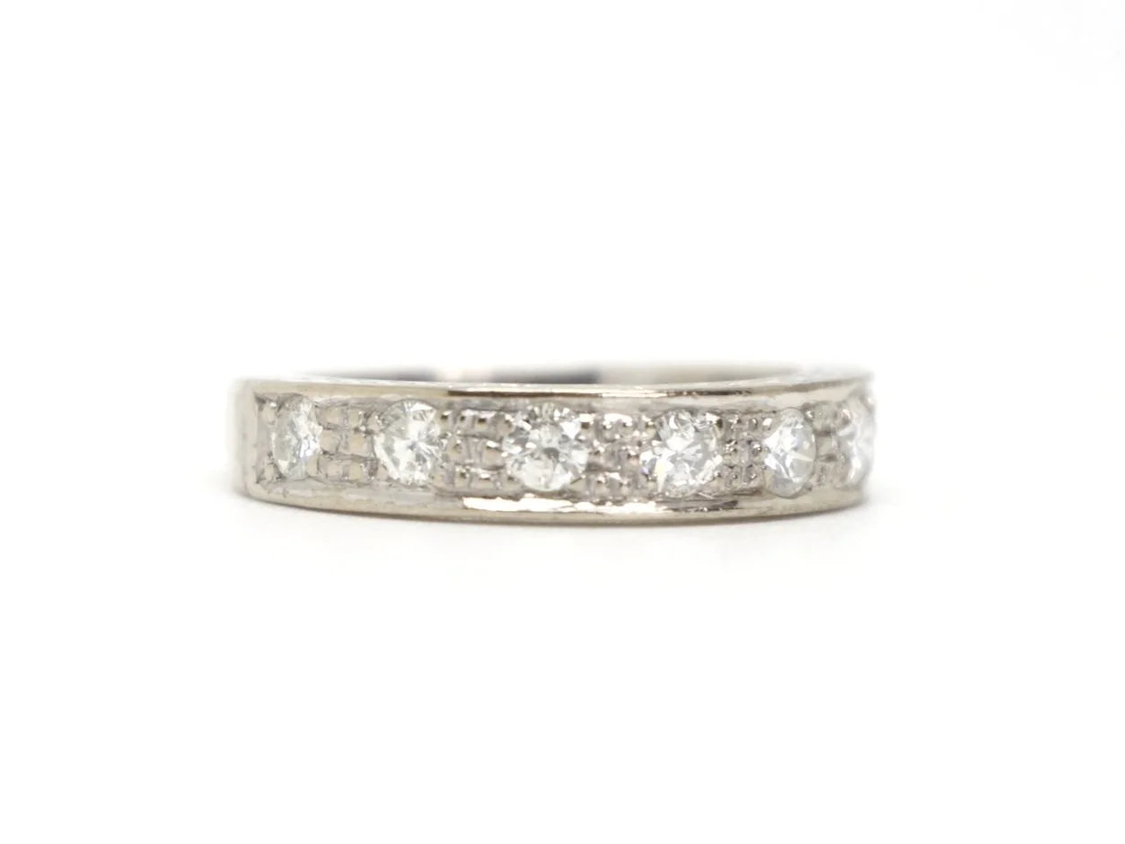 1950's Diamond Half Eternity Ring in 18ct Gold