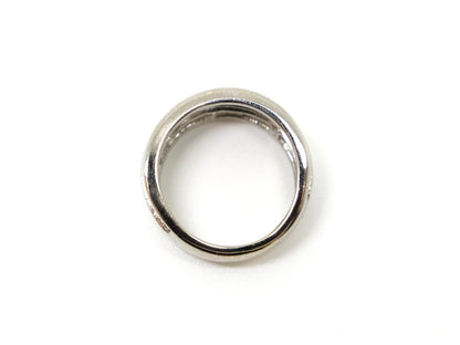 Double Diamond Row Band Ring