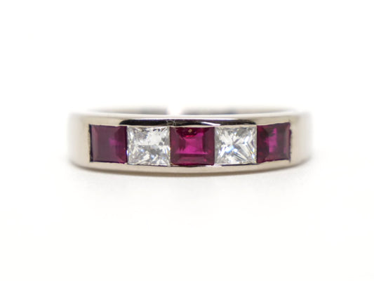 18ct Gold Ruby & Diamond Ring