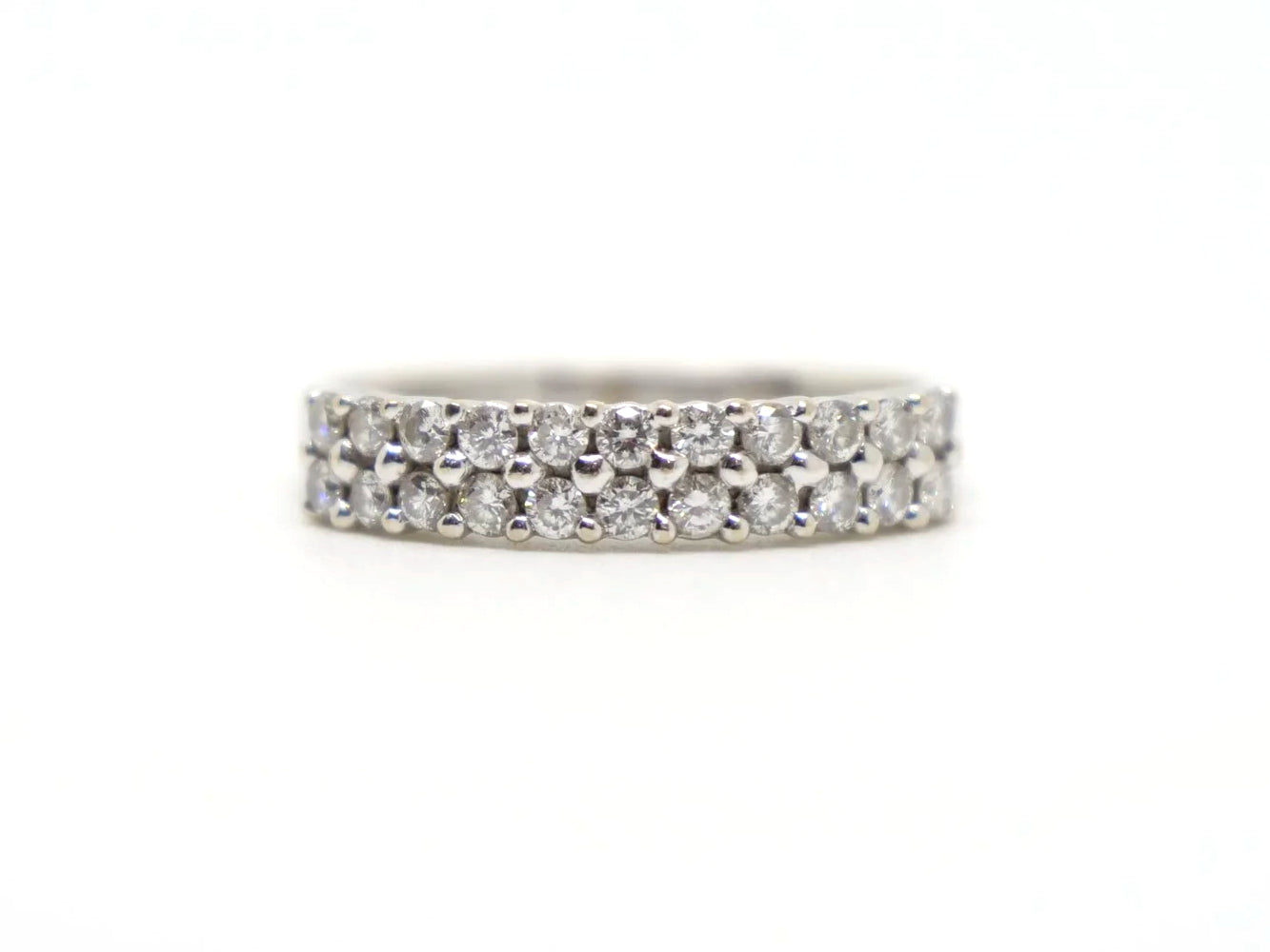 18ct Gold Double Diamond Band Ring