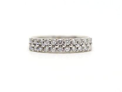 18ct Gold Double Diamond Band Ring