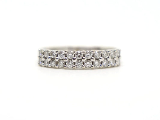 18ct Gold Double Diamond Band Ring