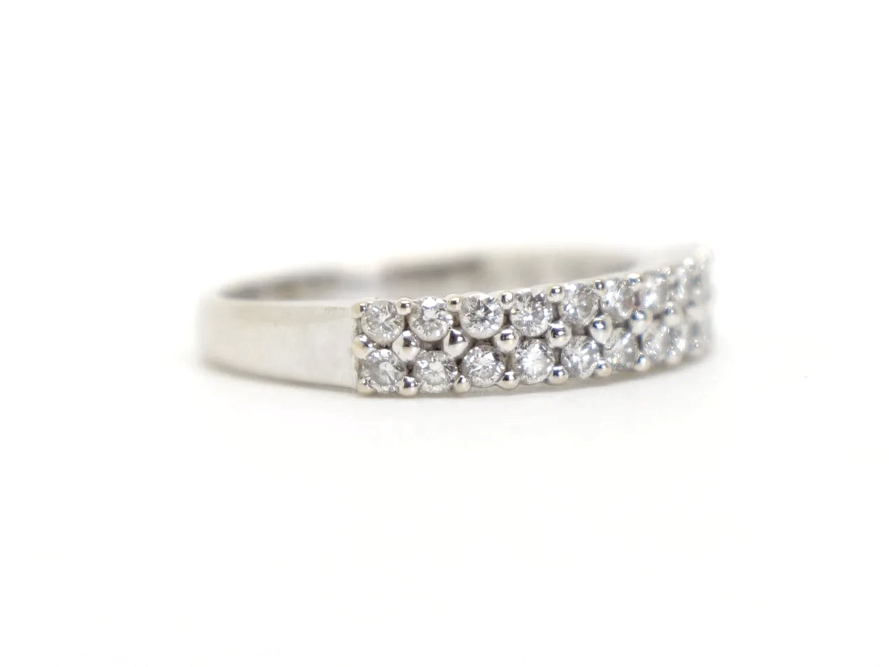 18ct Gold Double Diamond Band Ring