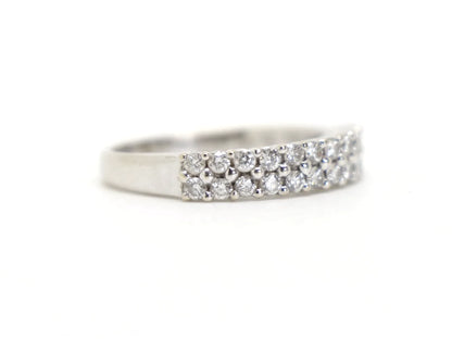 18ct Gold Double Diamond Band Ring