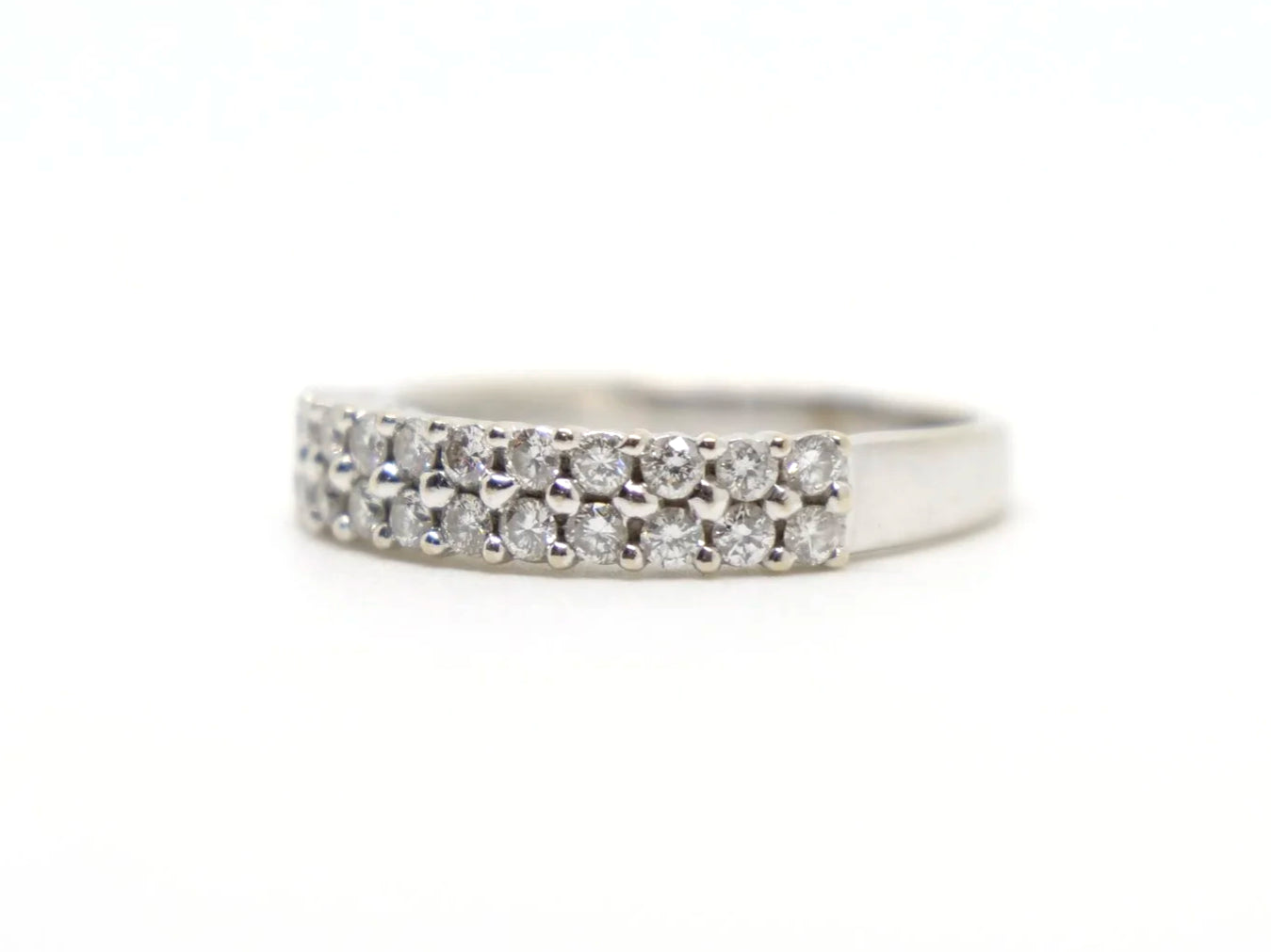 18ct Gold Double Diamond Band Ring