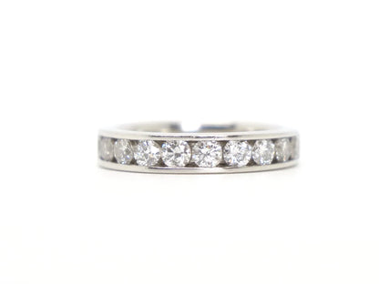 1ct Platinum Diamond Half Eternity Ring