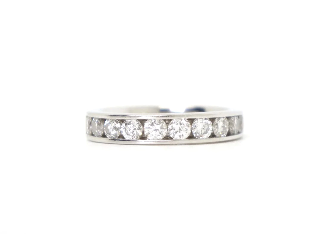 1ct Platinum Diamond Half Eternity Ring