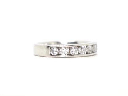 1ct Platinum Diamond Half Eternity Ring