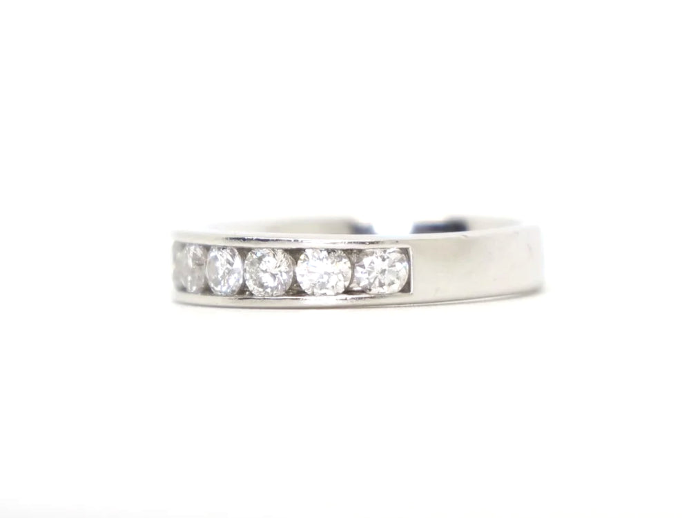 1ct Platinum Diamond Half Eternity Ring