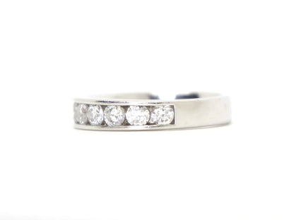 1ct Platinum Diamond Half Eternity Ring