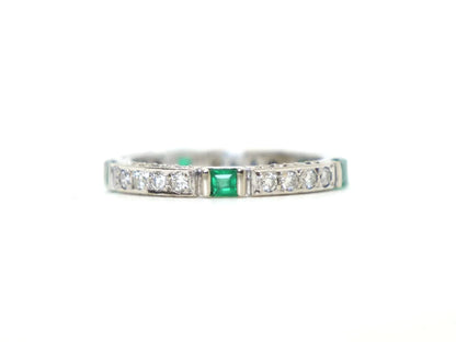 18ct Emerald & Diamond Full Eternity Ring