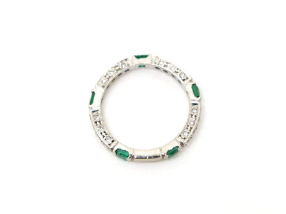 18ct Emerald & Diamond Full Eternity Ring