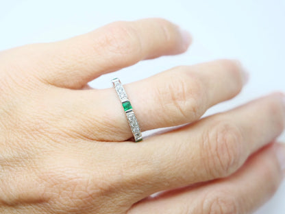 18ct Emerald & Diamond Full Eternity Ring