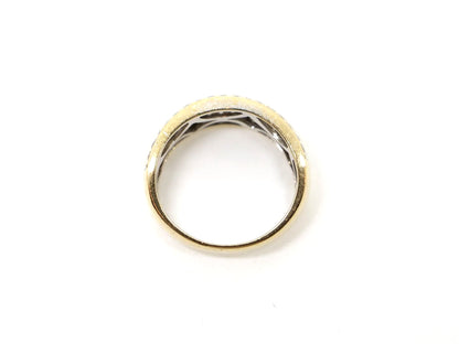 1ct Triple Row Diamond Half Eternity Ring