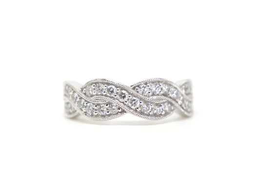 Diamond Band Ring in Platinum