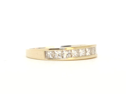 18ct Gold Princess Cut Diamond Half Eternity Ring