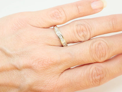 18ct Gold Princess Cut Diamond Half Eternity Ring