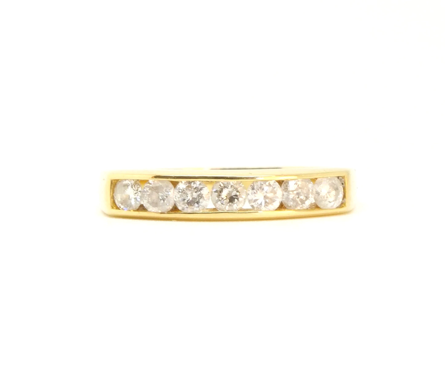 18ct Gold Channel-Set Diamond Half Eternity Ring | 0.52ct