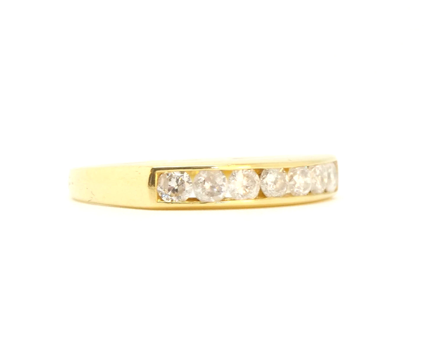 18ct Gold Channel-Set Diamond Half Eternity Ring | 0.52ct