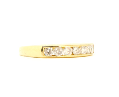 18ct Gold Channel-Set Diamond Half Eternity Ring | 0.52ct