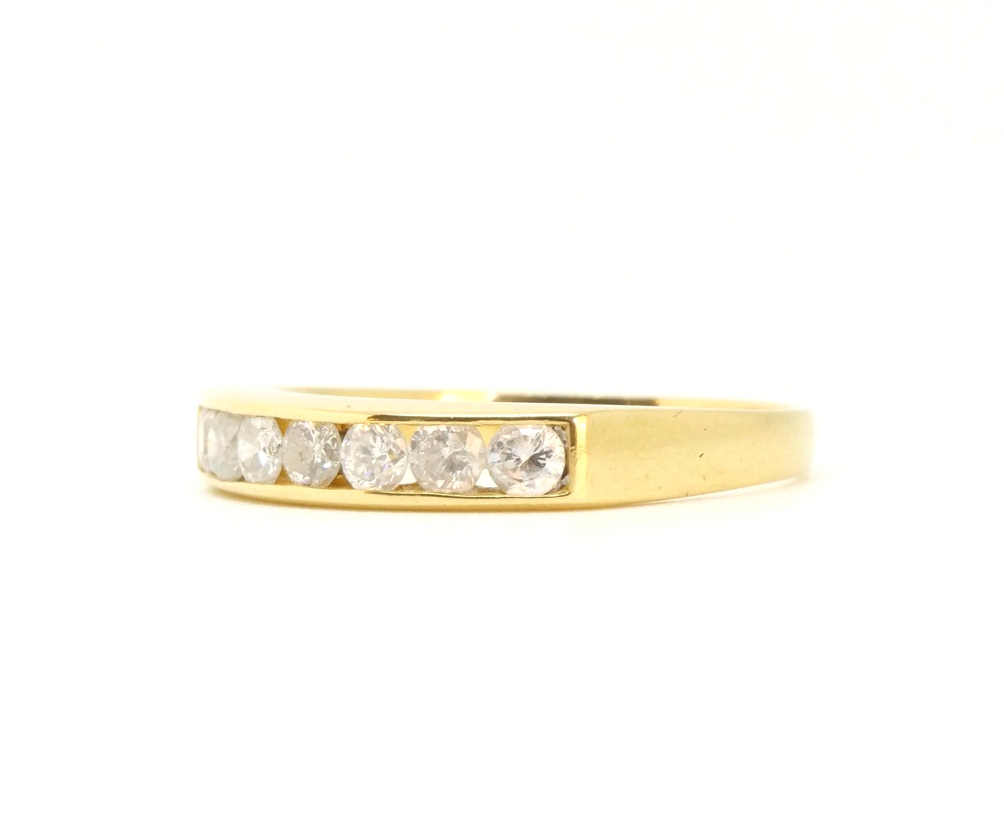18ct Gold Channel-Set Diamond Half Eternity Ring | 0.52ct